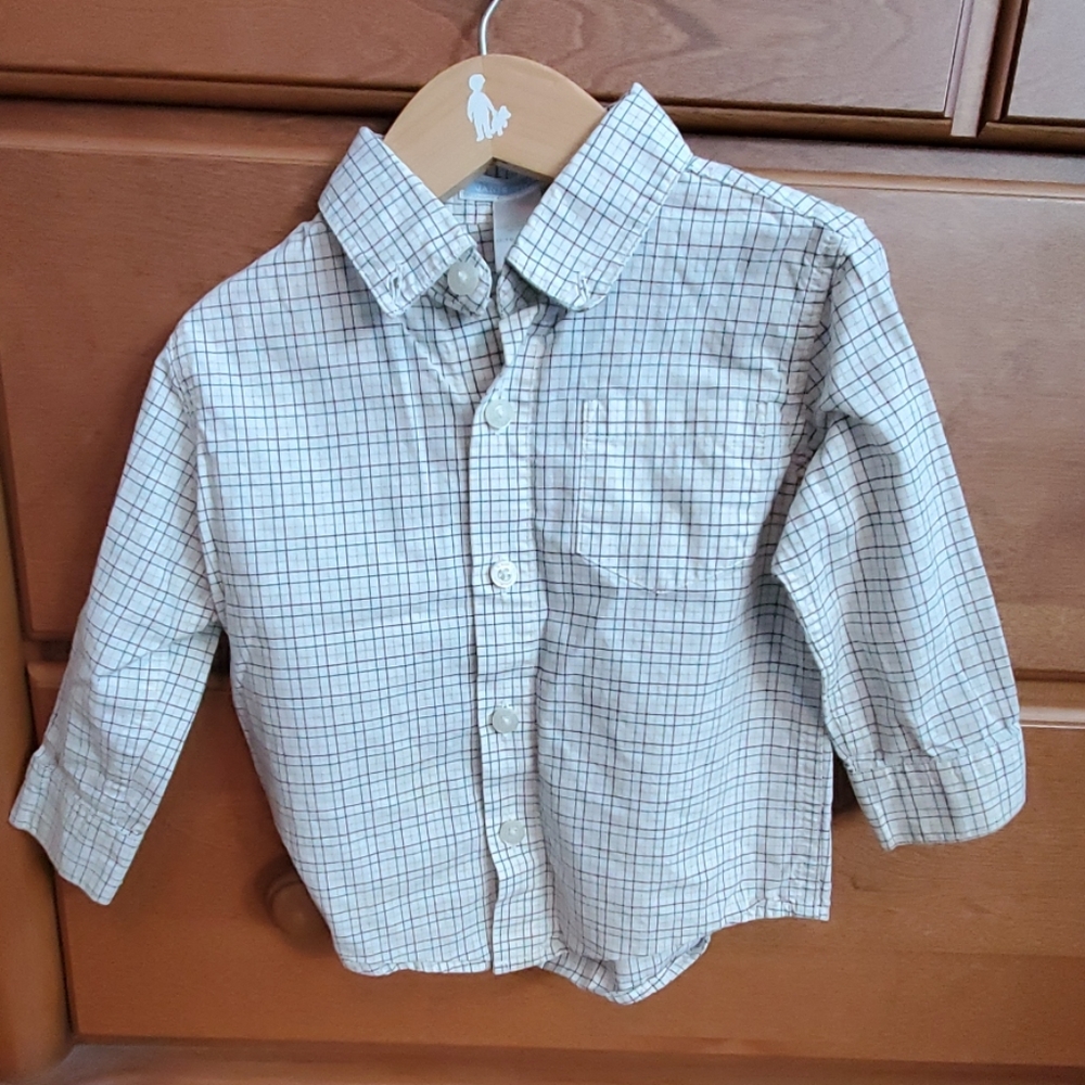 Janie and Jack 12-18months. Collared checked shirt